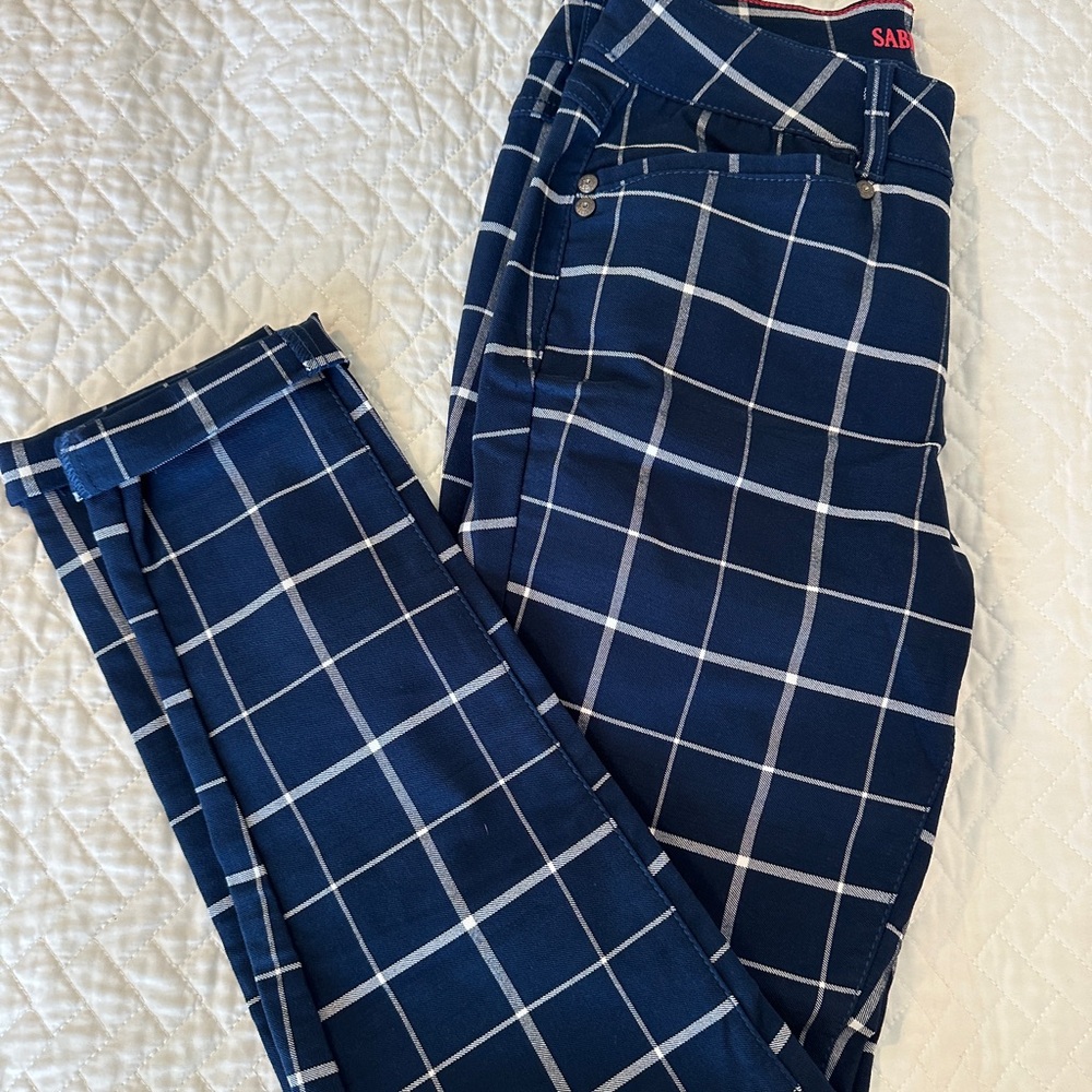 Blue Checkered Women’s Pants
